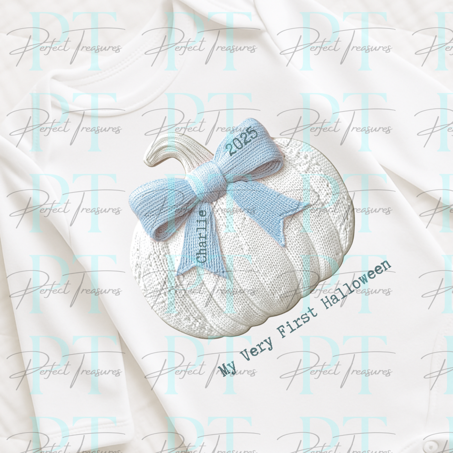 Custom DTF - Embroidered Style Bow Pumpkin